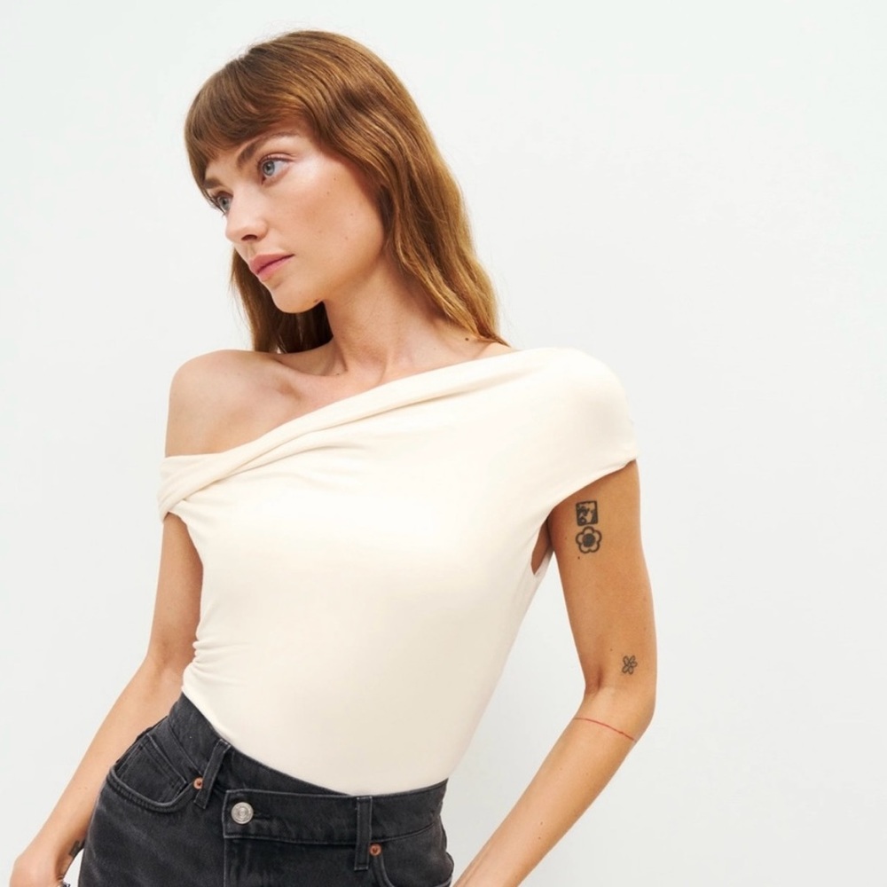 Reformation Cello Knit Top Cream Size M - Picture 9 of 11